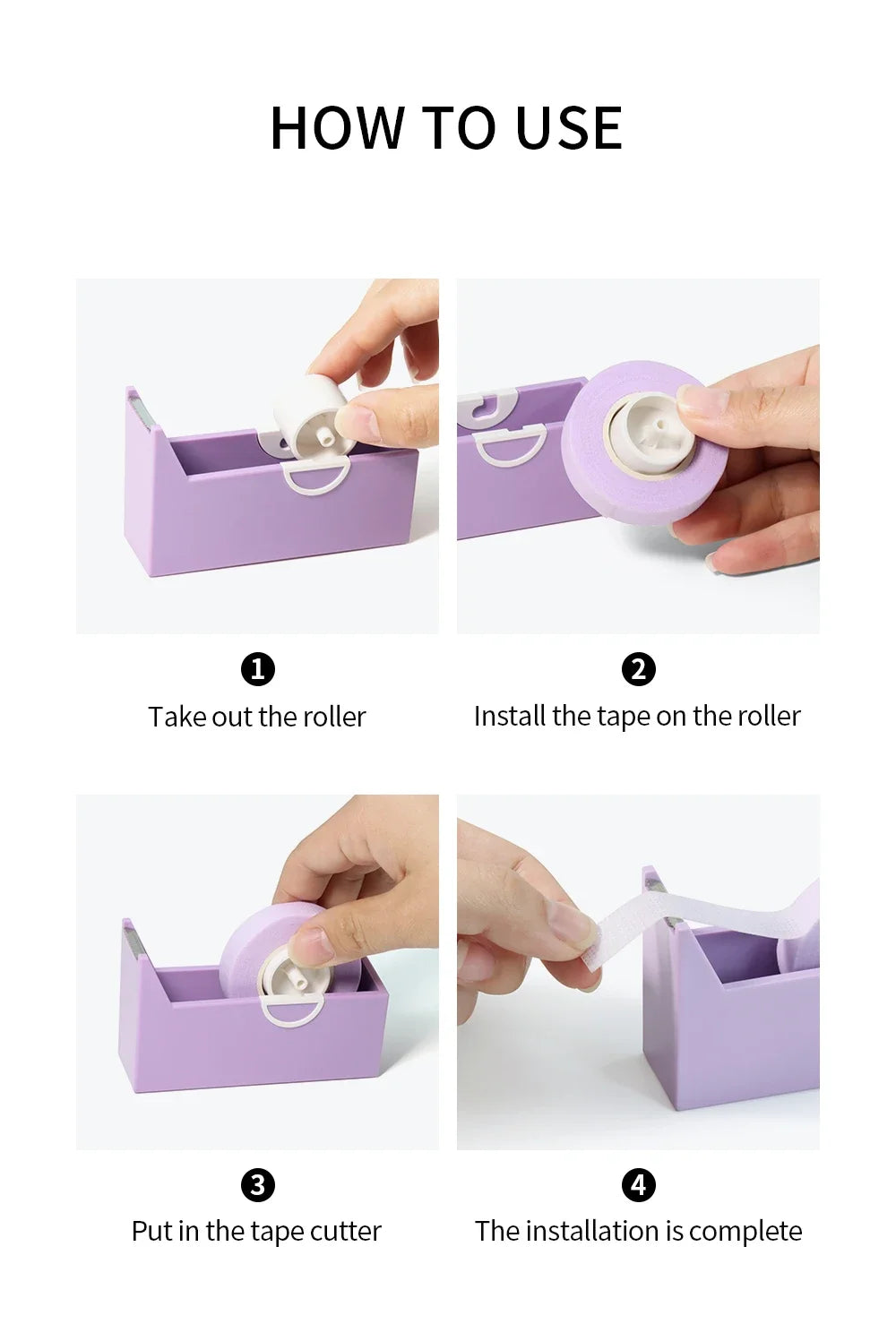 ZXZZS Lash Tape Cutter Tool – Rotating Eyelash Extension Tape Splitter for Grafting & Makeup Use