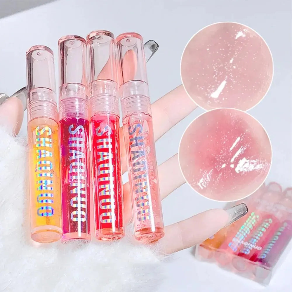 Brillo labial SHAQINUO Mirror Jelly (4 unidades) | Hidratante, brillante y duradero