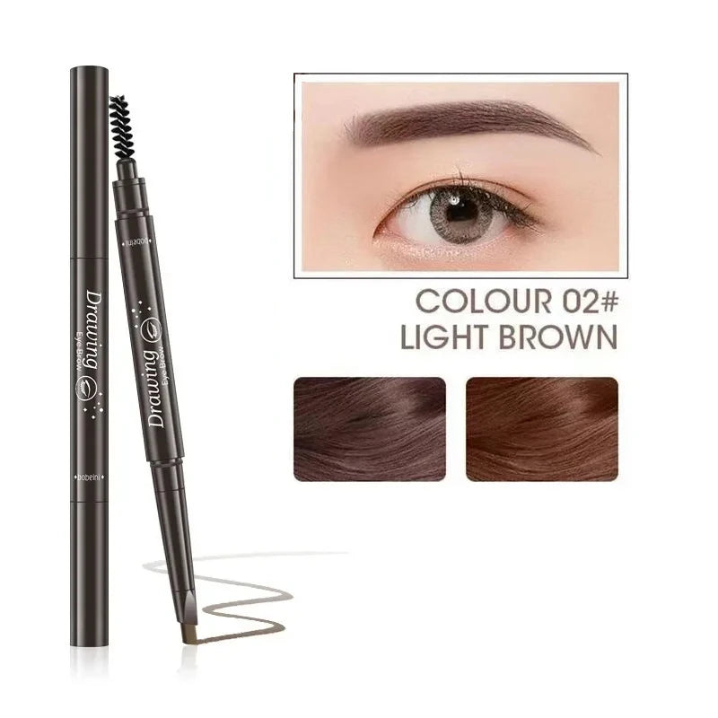 LuxuryGlow 2-in-1 Waterproof Eyebrow Pencil — Long-Lasting with Brow Brush (5 Colors)