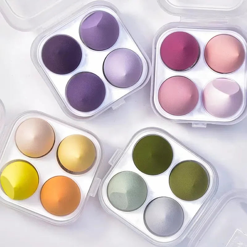 مجموعة إسفنجات مكياج LuxuryGlow - 4/8 قطع من إسفنجات التجميل الناعمة لقاعدة مثالية