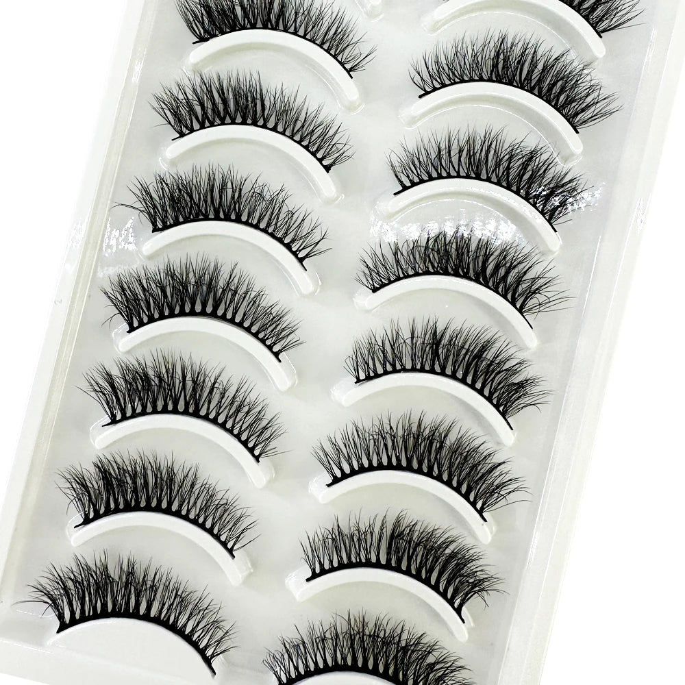 LuxuryGlow 10 Pairs Fluffy 3D Mink False Eyelashes – Soft, Dramatic & Reusable