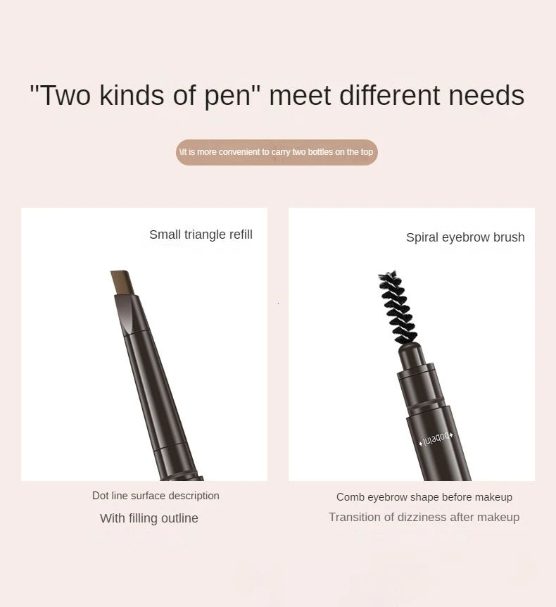 LuxuryGlow 2-in-1 Waterproof Eyebrow Pencil — Long-Lasting with Brow Brush (5 Colors)