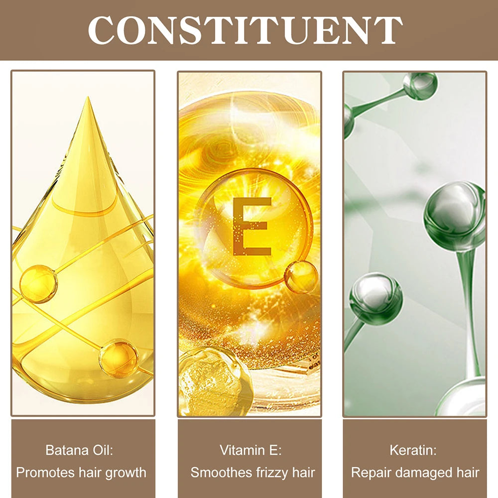 Natural Batana Hair Oil – Anti-Hair Loss & Root Strengthening Treatment (2pcs, 50ml)