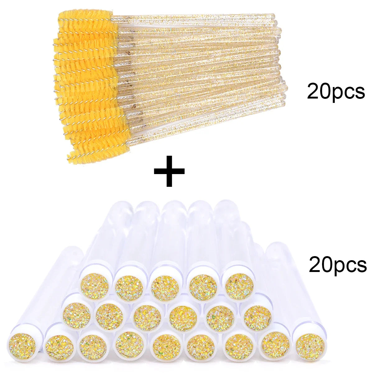 ZXZZS 20PCS Reusable Eyelash Brush Set with Dust-Proof Tubes – Replaceable Mascara Wands for Lash & Brow Makeup