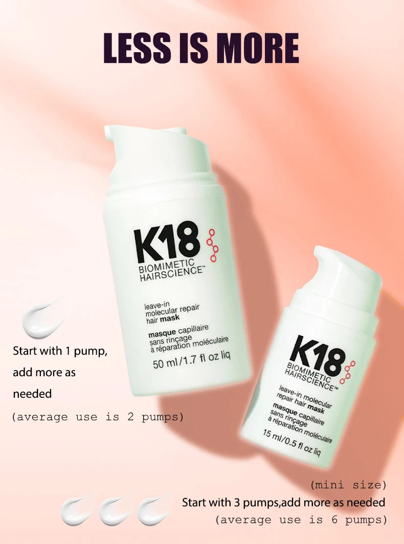 Jaysuing K18 Leave-In Repair Hair Mask – 50ML Conditioner for Dry & Damaged Hair (4-Minute Treatment)