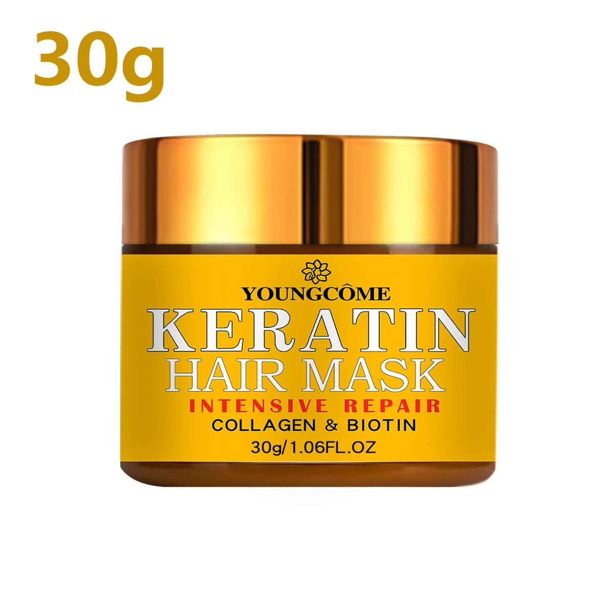 Mascarilla de aire YOUNGCOME con biotina, colágeno y queratina: acondicionador de nutrición profunda para cabello seco y dañado.