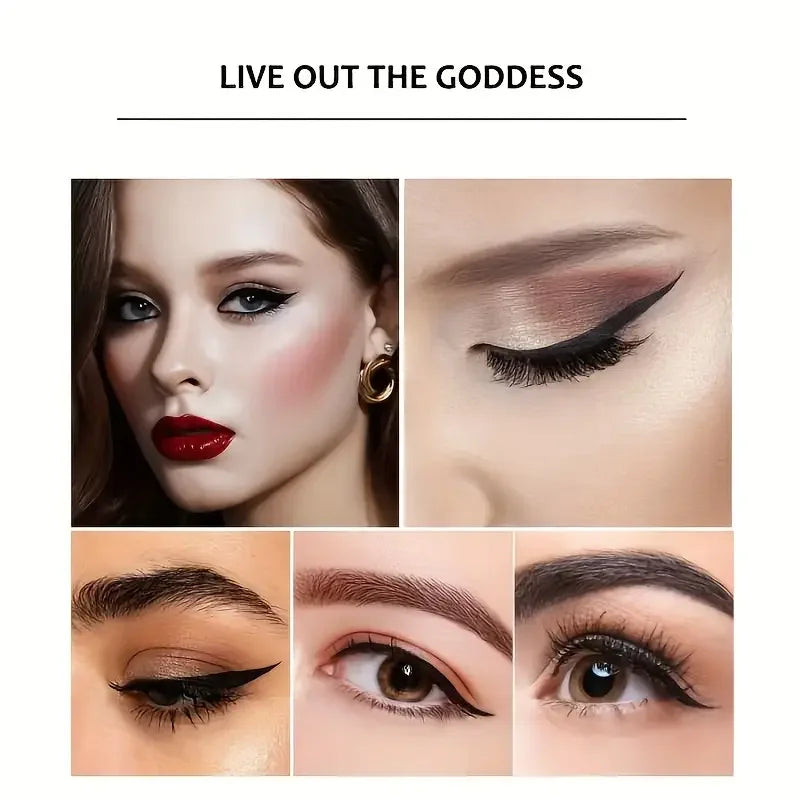 LuxuryGlow 4-Color Waterproof Fine Tip Eyeliner – Quick-Dry, Long-Lasting, Smudge-Proof