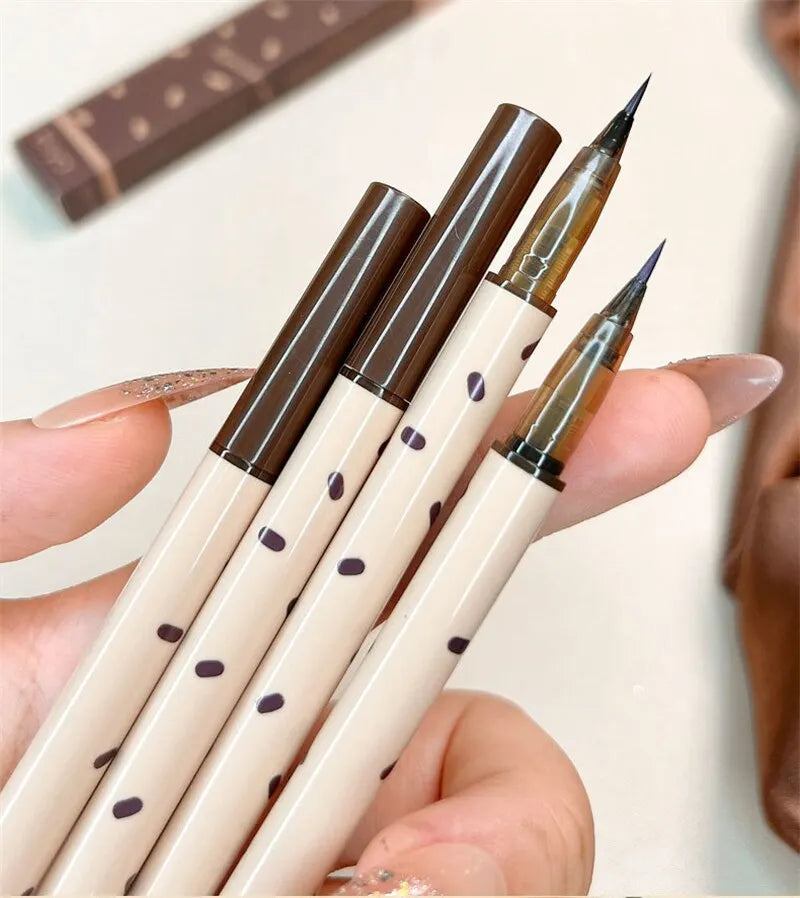 MAXFINE Waterproof Long Lasting Liquid Eyeliner – Smudge-Proof Silkworm Lash Pencil