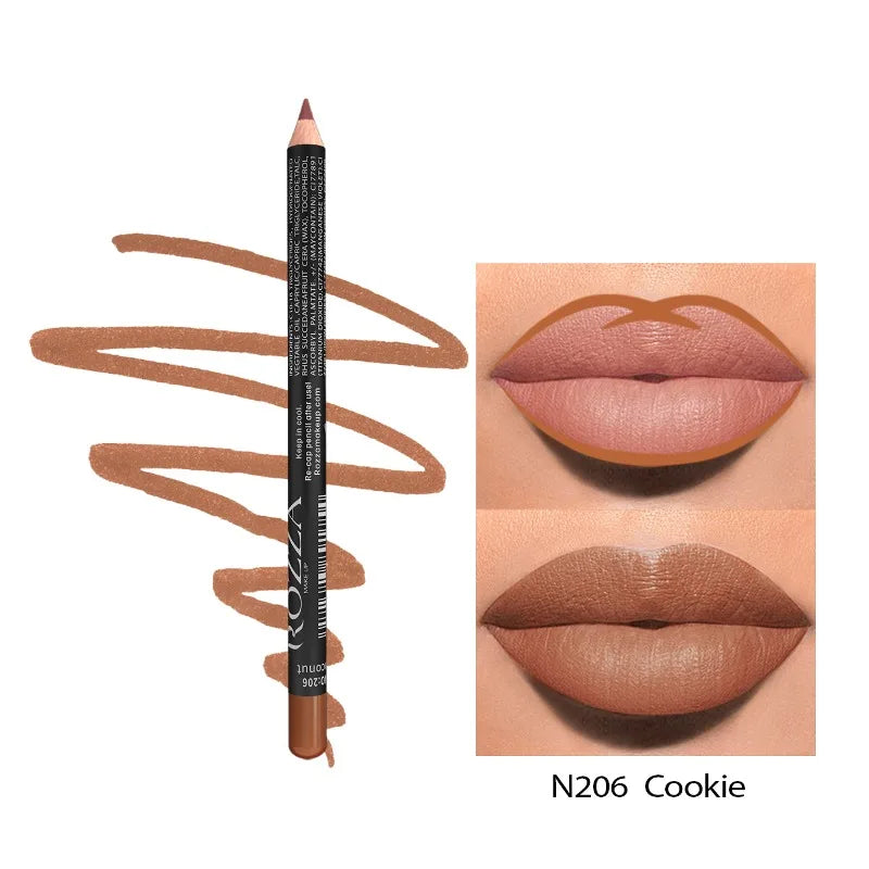 Delineador de labios mate LuxuryGlow de 14 colores: lápices de alta pigmentación, resistentes al agua y de larga duración.