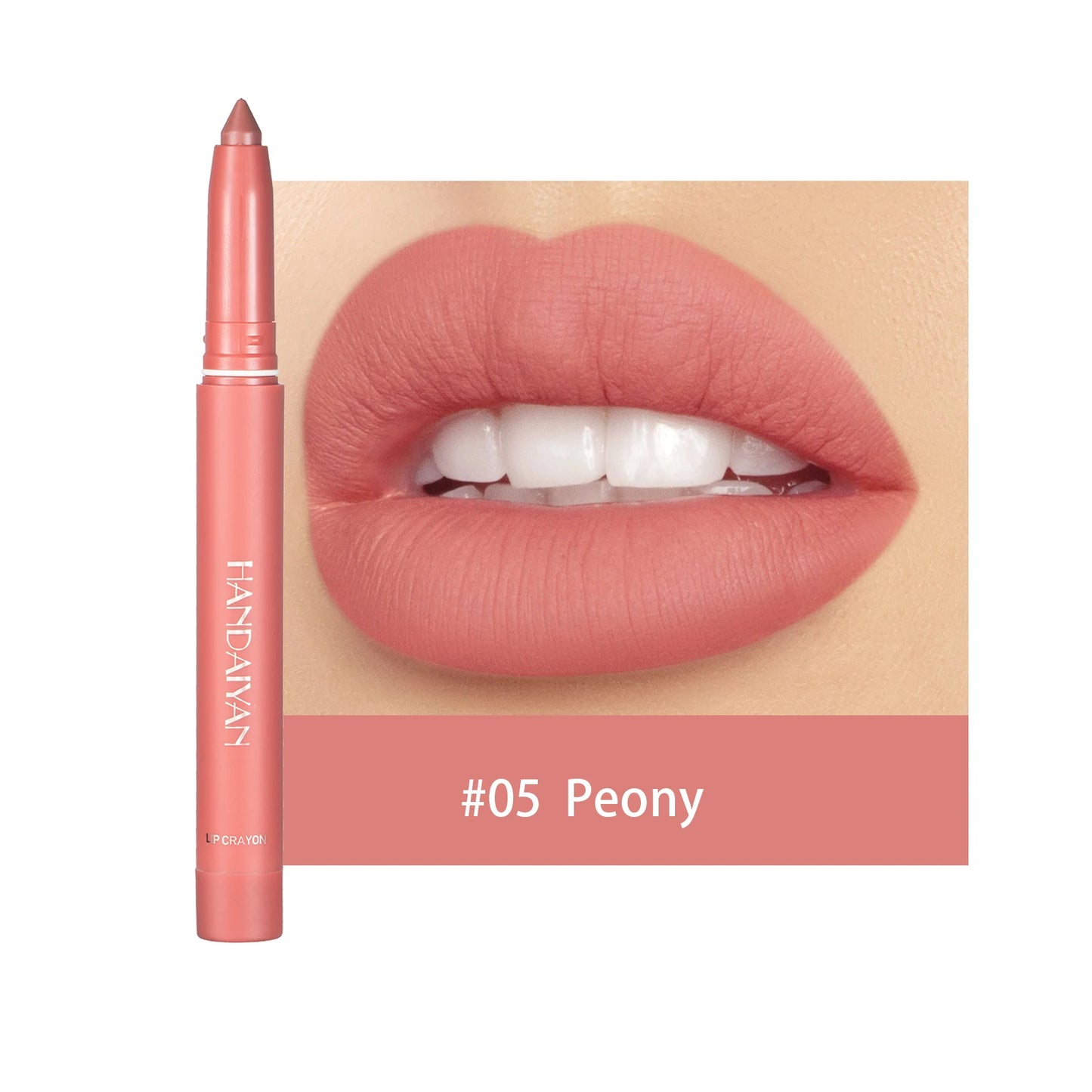 HANDAIYAN Matte Lipstick Pen with Built-In Sharpener – Fadeless & Non-Staining