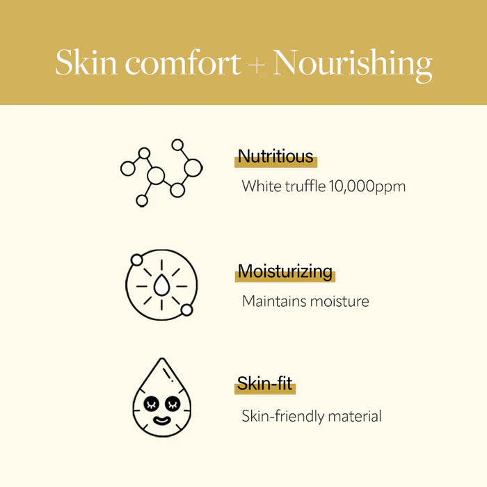 Mascarilla Nutritiva de Trufa Blanca d'Alba – Pack de 5 mascarillas hidratantes veganas (25 ml cada una)