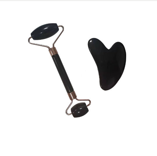 LuxuryGlow Gua Sha Face Lifting Tool Set – Anti-Wrinkle Resin Massage Roller