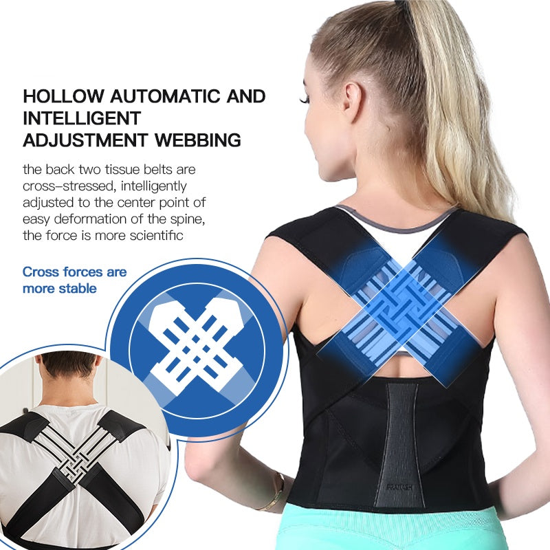 LuxuryGlow Invisible Posture Corrector Strap – Anti-Hunchback Back Support Brace