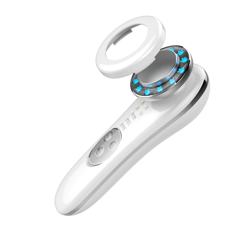 جهاز تدليك شد الوجه والبشرة 7 في 1 من LuxuryGlow مع تقنية LED وEMS