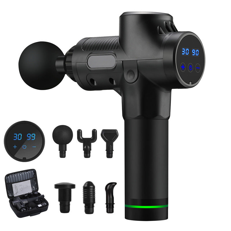 LuxuryGlow Deep Tissue Massage Gun – LCD Touch, Brushless Motor, Muscle Relaxer