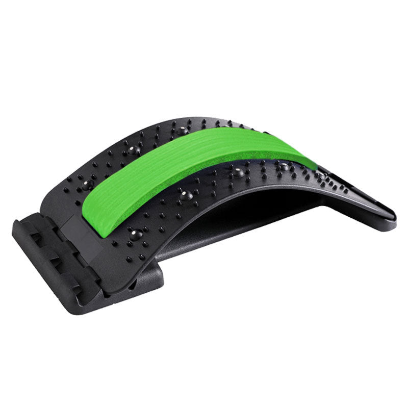 LuxuryGlow Adjustable Lumbar Back Stretcher & Massager for Pain Relief and Posture Correction