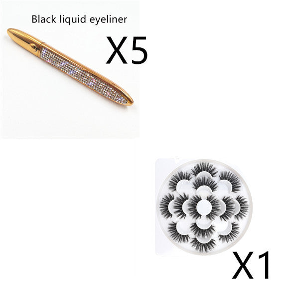 LuxuryGlow Self-Adhesive Eyeliner with False Lashes – No Glue Needed, Waterproof