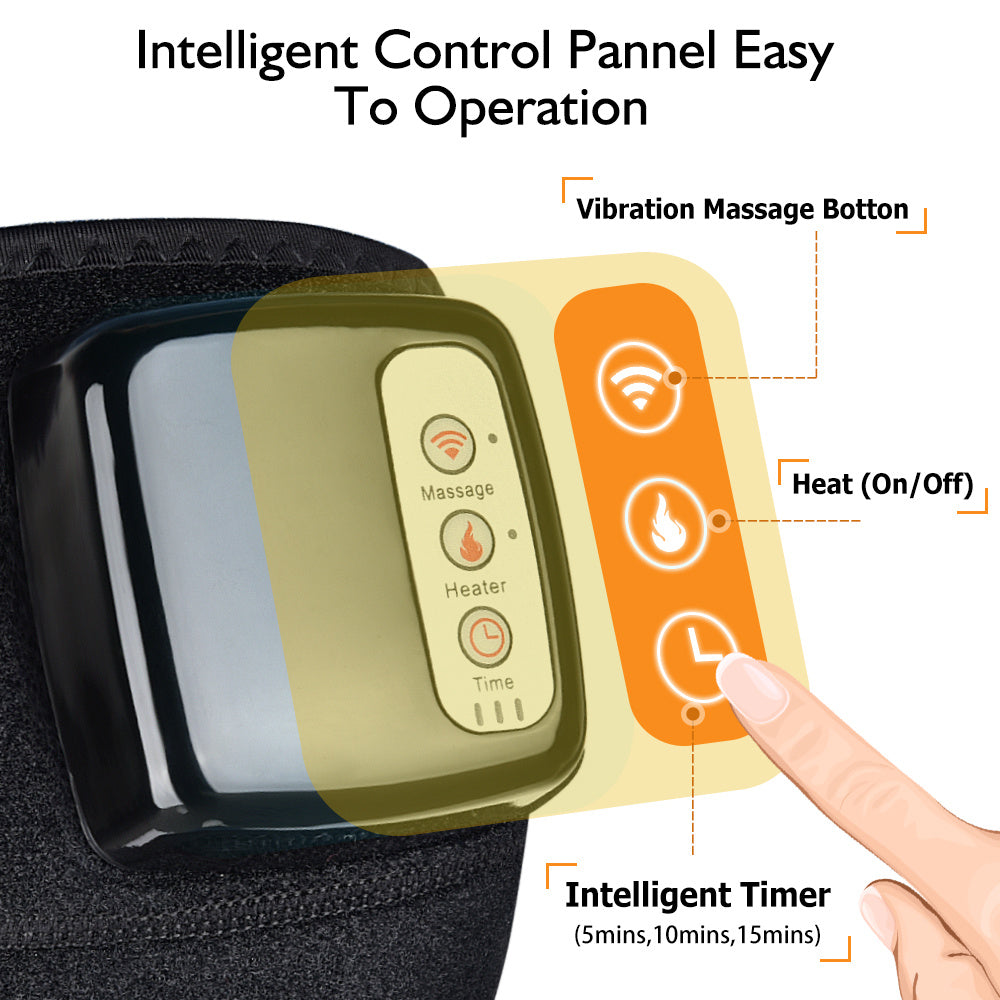LuxuryGlow Electric Heating Knee Massager – Infrared Vibration Therapy Wrap for Pain Relief