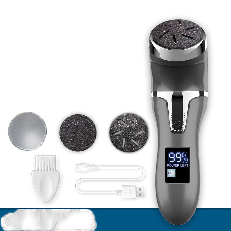 Limpiador de pies eléctrico LCD LuxuryGlow con aspiradora: removedor de callos y herramienta de pedicura