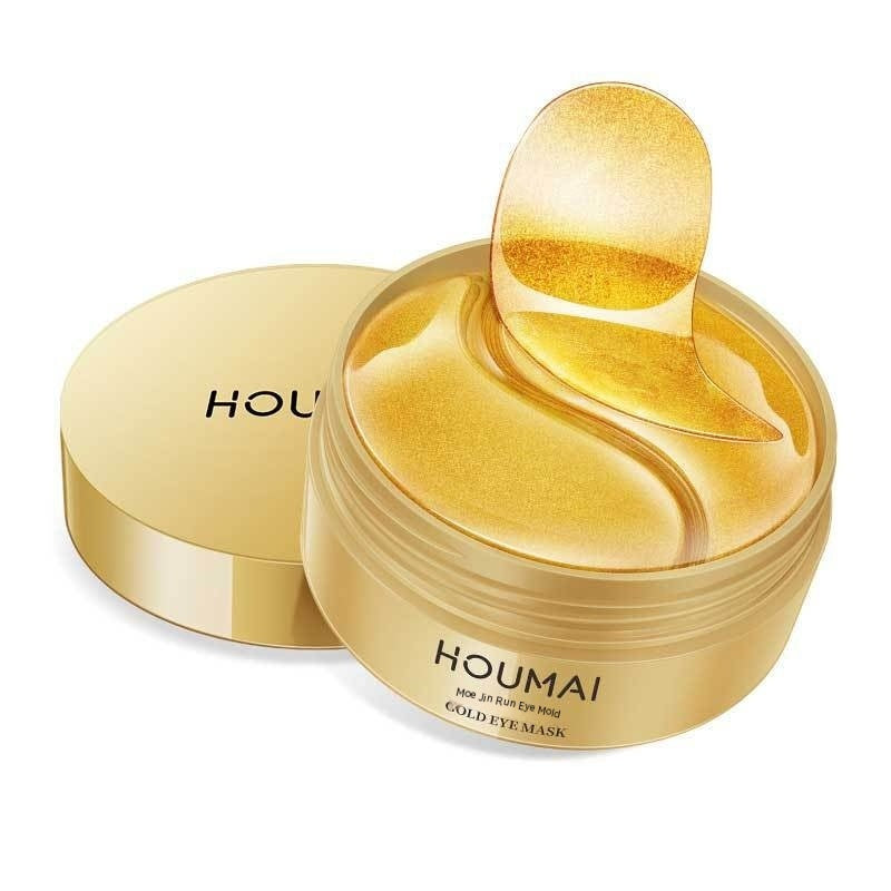 Mascarilla de ojos de oro de 24 quilates Houmai: parches hidratantes y antiedad para el contorno de ojos