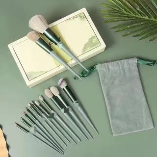 Juego de 13 brochas de maquillaje profesionales LuxuryGlow con cerdas sintéticas suaves
