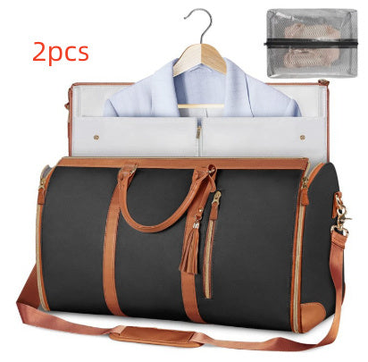 Large Capacity Travel Duffle Bag Women's Handbag Folding Suit Bag Waterproof Clothes Totes - LUXURY GLOW