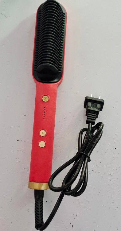 LuxuryGlow 2-in-1 Hair Straightener & Hot Comb – Negative Ion Curling Brush