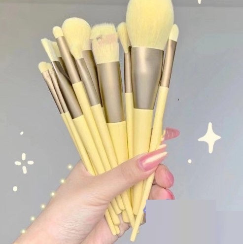 Juego de 13 brochas de maquillaje profesionales LuxuryGlow con cerdas sintéticas suaves