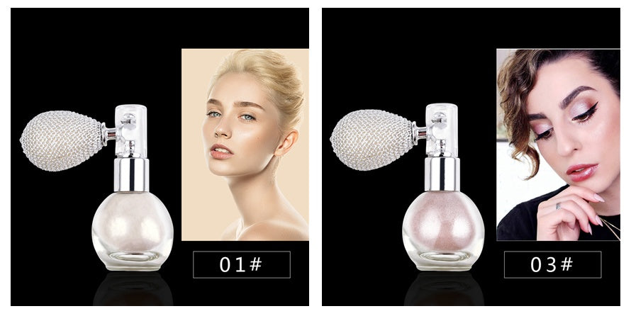 Iluminador en aerosol con brillo TEAYASON: polvos brillantes para rostro y cuerpo