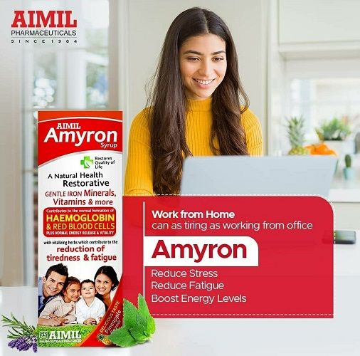 AIMIL Amyron Syrup – Ayurvedic Health & Energy Tonic for Strength (200ml)