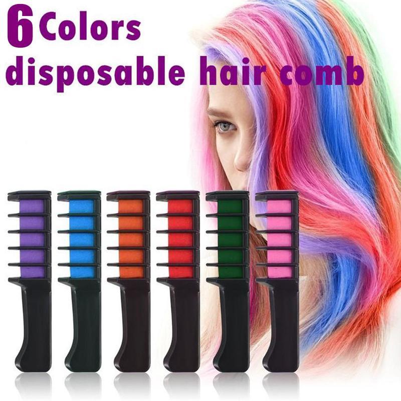 Peine de tinte temporal LuxuryGlow: mini tiza lavable para niños y adultos
