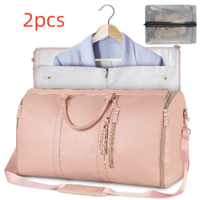 Large Capacity Travel Duffle Bag Women's Handbag Folding Suit Bag Waterproof Clothes Totes - LUXURY GLOW