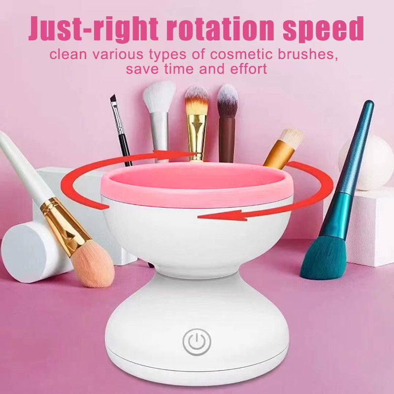 Limpiador de brochas de maquillaje eléctrico LuxuryGlow: herramienta de lavado automático portátil con USB