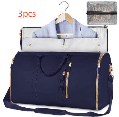 Large Capacity Travel Duffle Bag Women's Handbag Folding Suit Bag Waterproof Clothes Totes - LUXURY GLOW