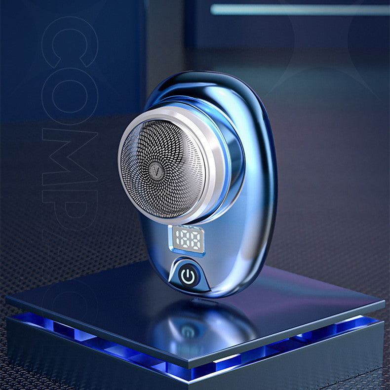 LuxuryGlow Digital Waterproof Travel Shaver – Portable USB Rechargeable Razor for Men