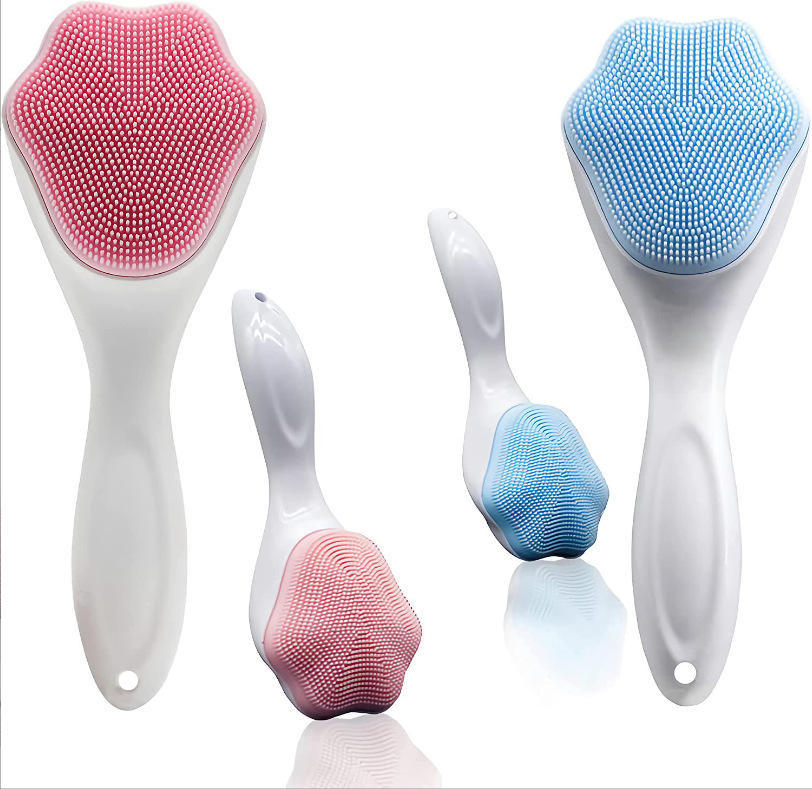 LuxuryGlow Silicone Face Scrubber Exfoliator – Soft Manual Brush for Sensitive Skin