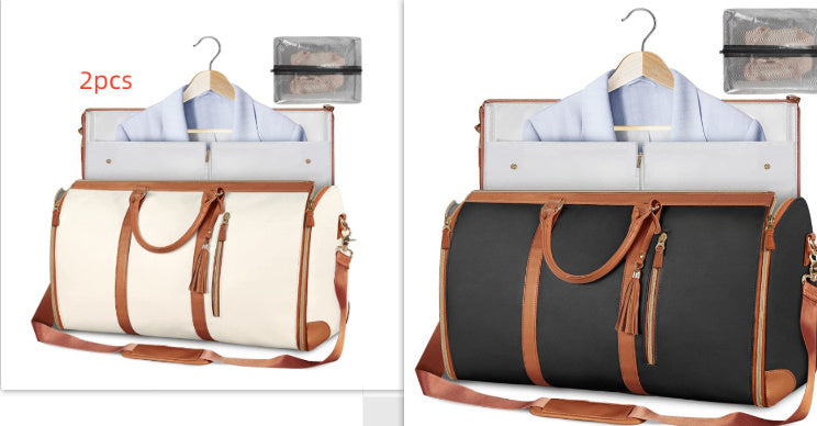 Large Capacity Travel Duffle Bag Women's Handbag Folding Suit Bag Waterproof Clothes Totes - LUXURY GLOW