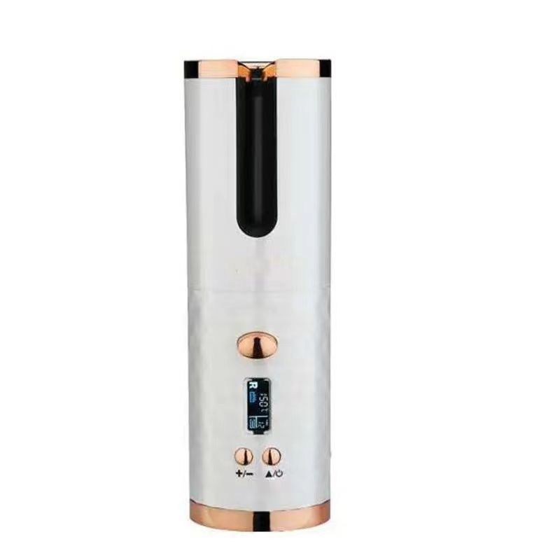 Rizador de pelo automático inalámbrico Benice – Plancha giratoria recargable sin cable