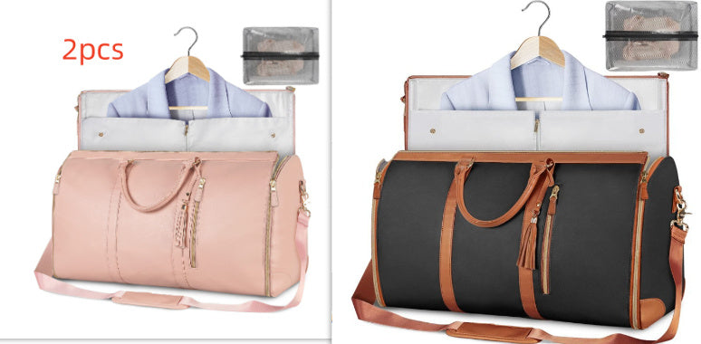Large Capacity Travel Duffle Bag Women's Handbag Folding Suit Bag Waterproof Clothes Totes - LUXURY GLOW