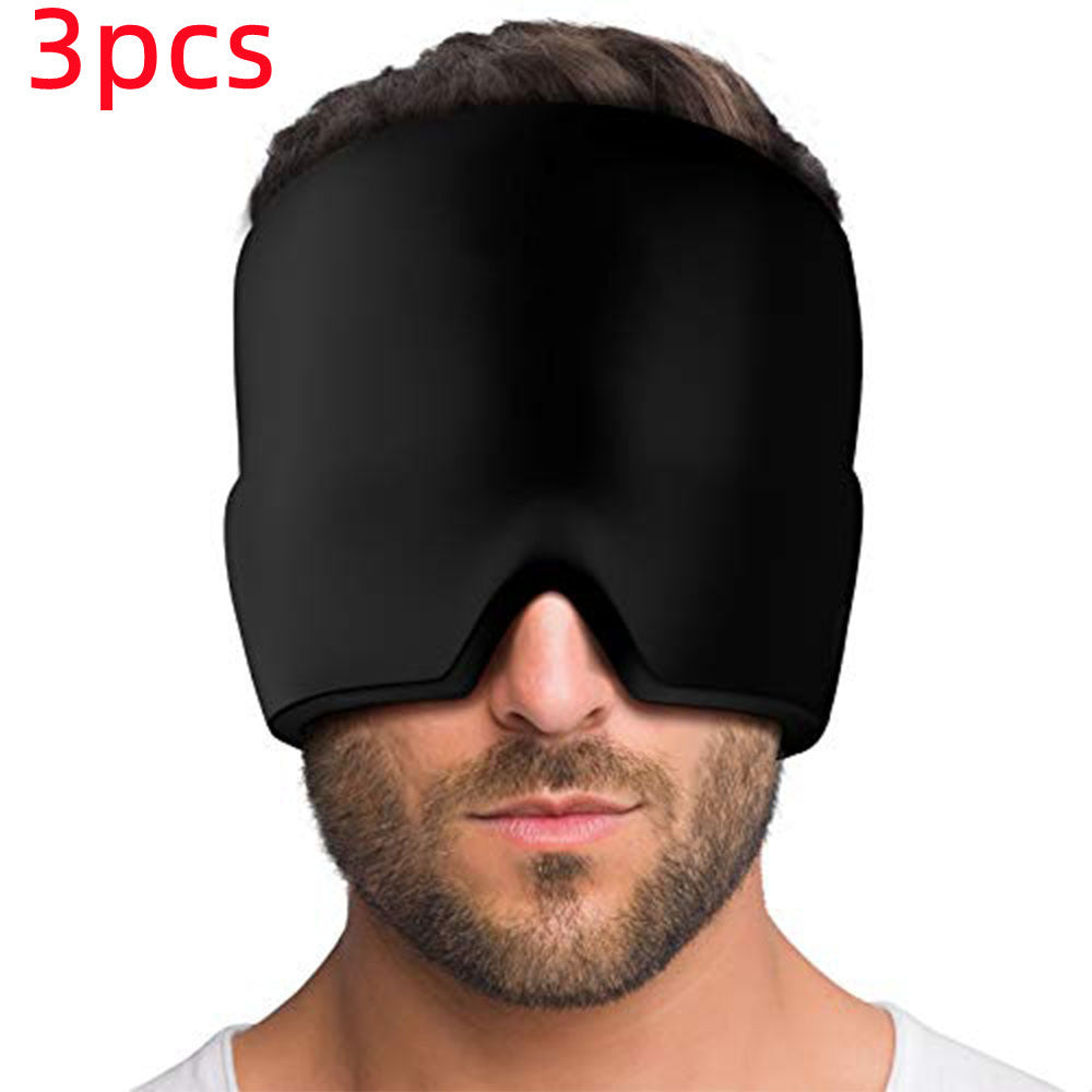 Mascarilla de gel frío LuxuryGlow 360° para aliviar el dolor de cabeza: gorro de compresa fría para migrañas y tensión ocular