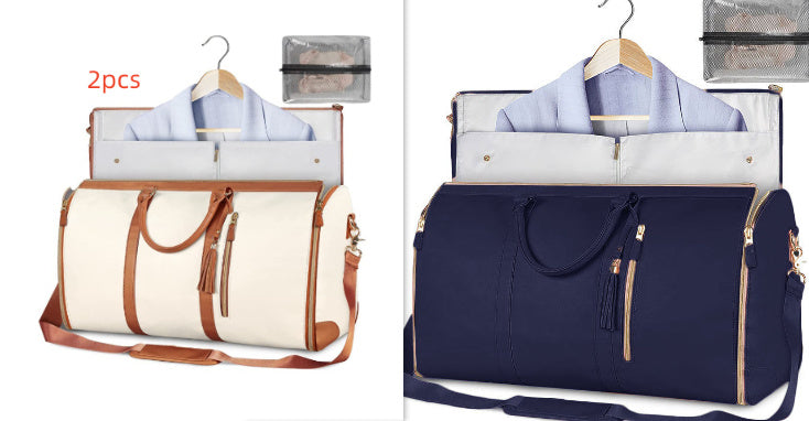 Large Capacity Travel Duffle Bag Women's Handbag Folding Suit Bag Waterproof Clothes Totes - LUXURY GLOW