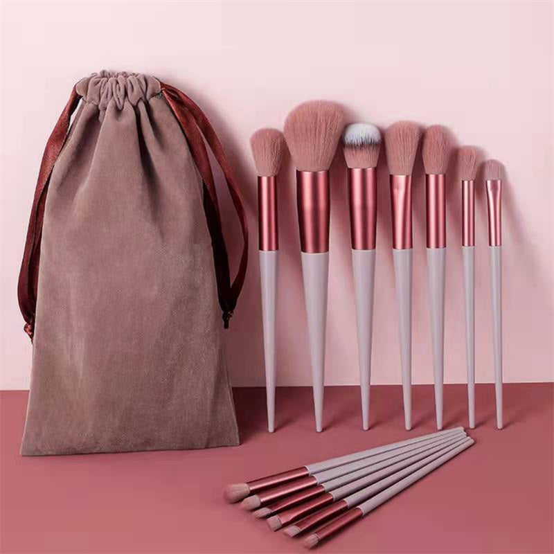 Juego de 13 brochas de maquillaje profesionales LuxuryGlow con cerdas sintéticas suaves