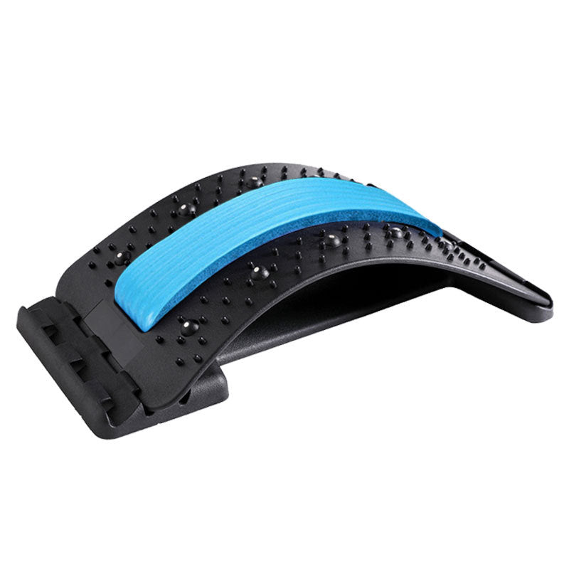 LuxuryGlow Adjustable Lumbar Back Stretcher & Massager for Pain Relief and Posture Correction