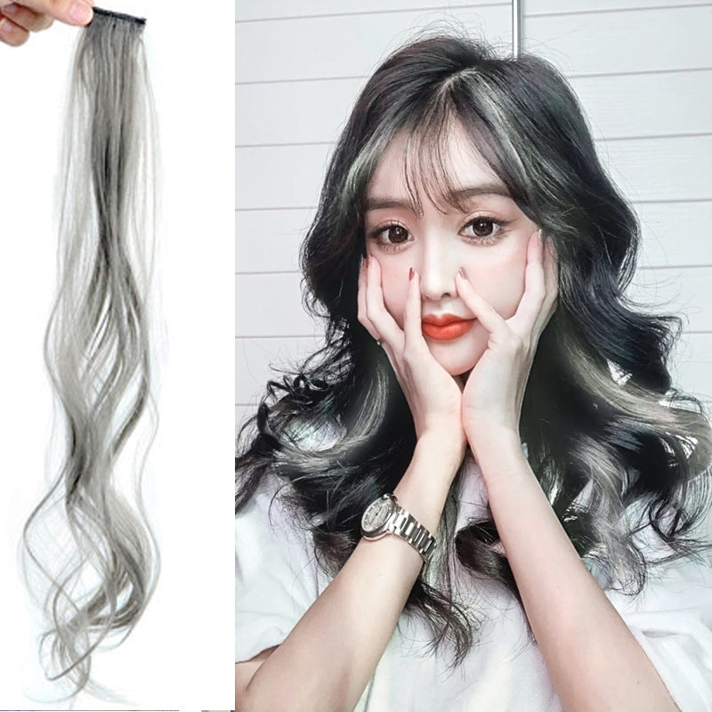 باروكة شعر طويل مجعد متدرج من LuxuryGlow - وصلة شعر ملونة بطول 60 سم للنساء