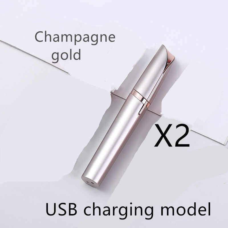 LuxuryGlow Flawless Eyebrow Trimmer with LED Light – Painless Hair Remover for Women