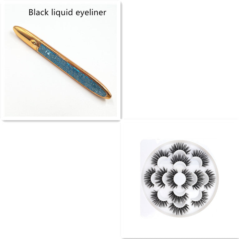 LuxuryGlow Self-Adhesive Eyeliner with False Lashes – No Glue Needed, Waterproof