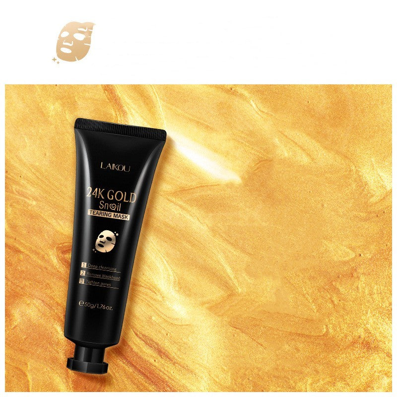 Mascarilla facial desprendible LAIKOU Gold Foil Snail: hidratación profunda y rejuvenecimiento de la piel (50 g)
