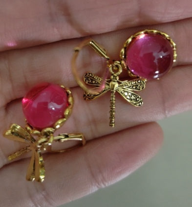 Pendientes colgantes de libélula vintage LuxuryGlow: joyería bohemia de chakras con piedra lunar para mujer