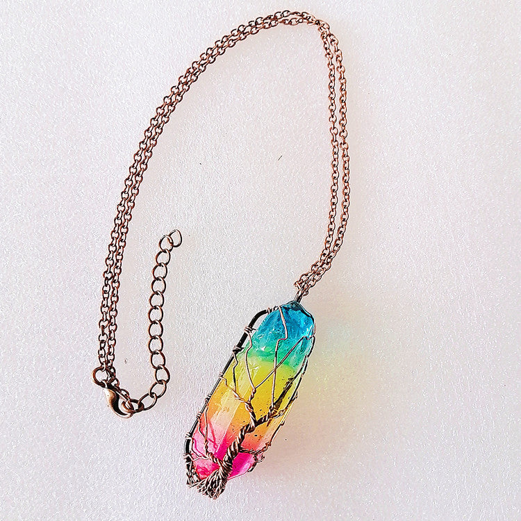 Hot Selling Stone Crystal Tree of Life Necklace – Stylish & Meaningful Jewelry - LUXURY GLOW