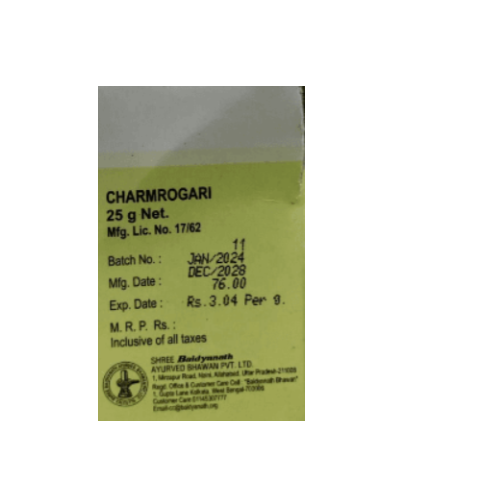 Baidyanath Charmrogari Malham – Ayurvedic Ointment for Skin Infections & Irritation Relief